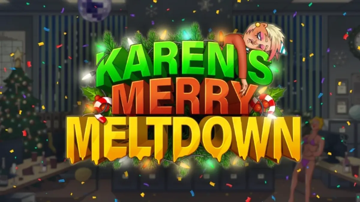 Interface do jogo Karen’s Merry Meltdown em um smartphone